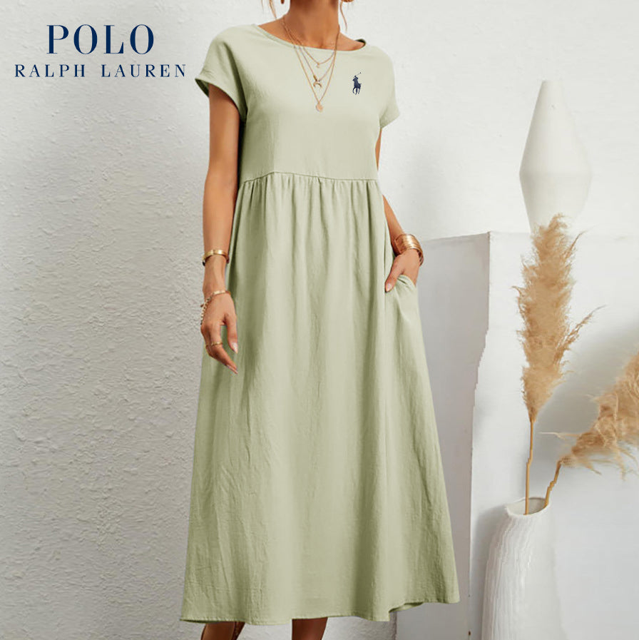 RL – Elegante abito da donna in cotone e lino | Leggero e chic