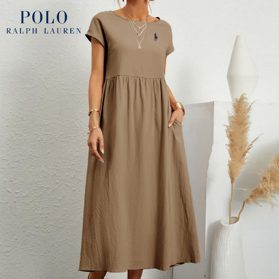 RL – Elegante abito da donna in cotone e lino | Leggero e chic