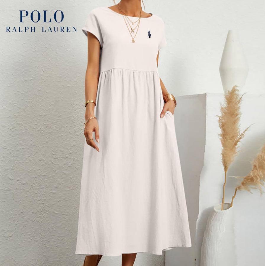 RL – Elegante abito da donna in cotone e lino | Leggero e chic