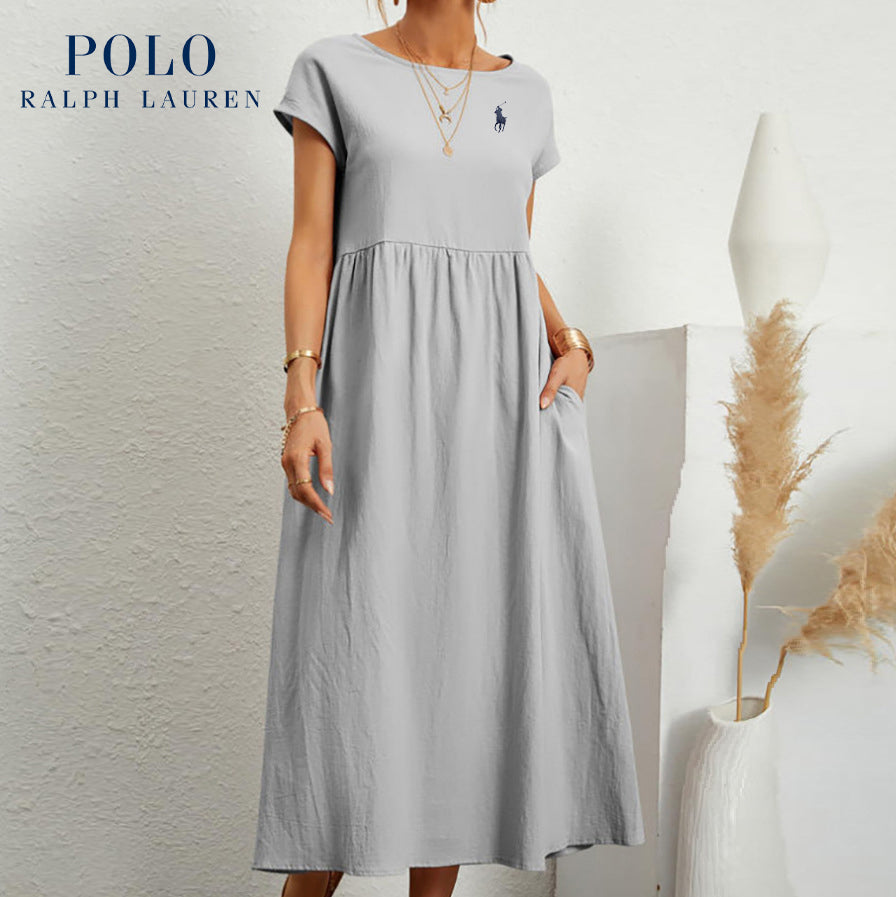 RL – Elegante abito da donna in cotone e lino | Leggero e chic