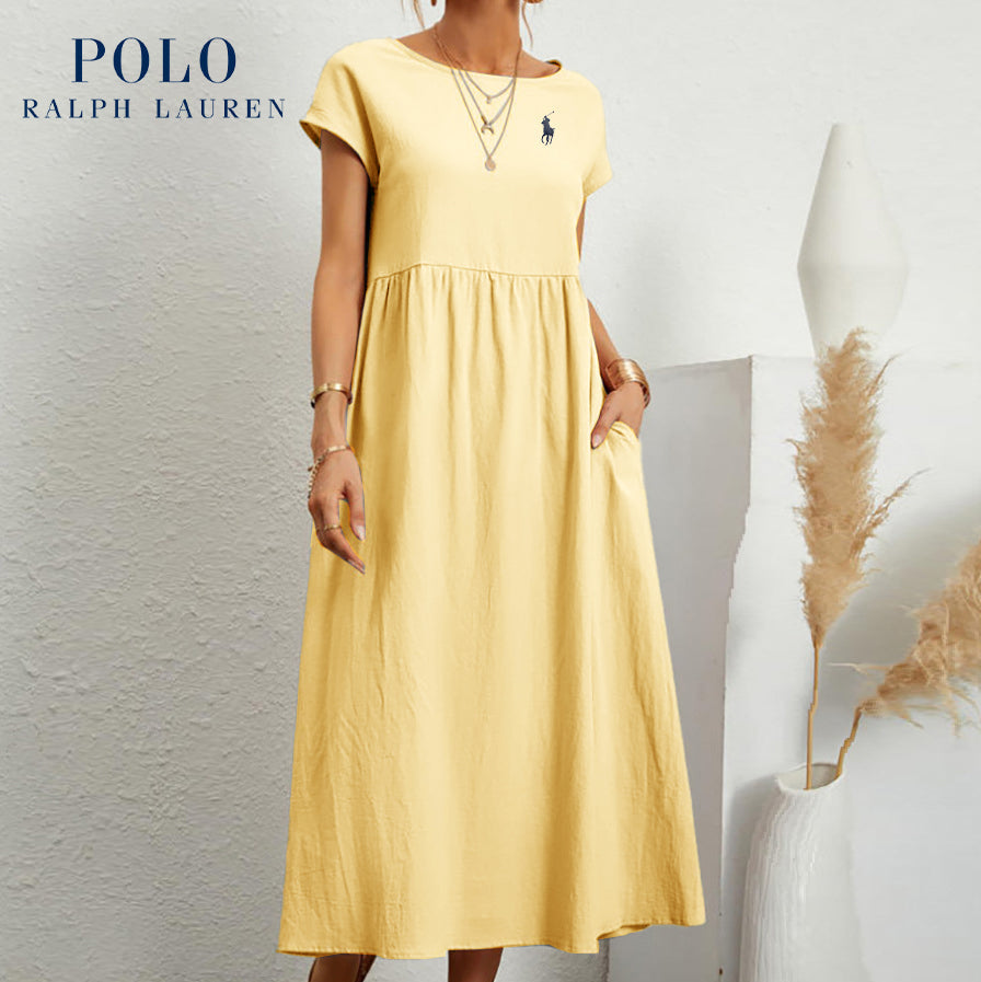 RL – Elegante abito da donna in cotone e lino | Leggero e chic