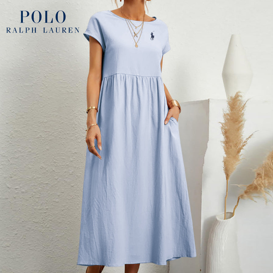RL – Elegante abito da donna in cotone e lino | Leggero e chic