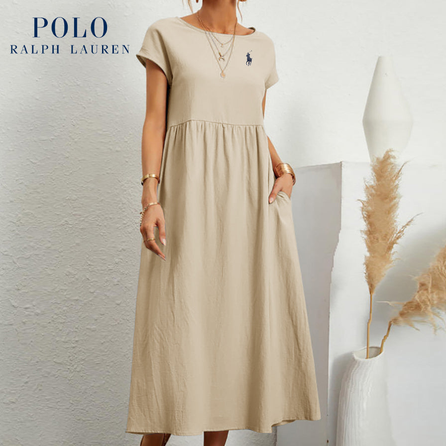 RL – Elegante abito da donna in cotone e lino | Leggero e chic