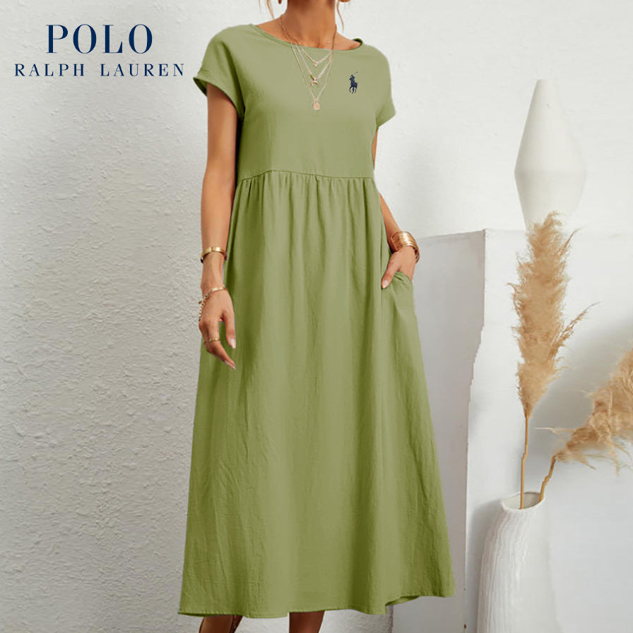 RL – Elegante abito da donna in cotone e lino | Leggero e chic