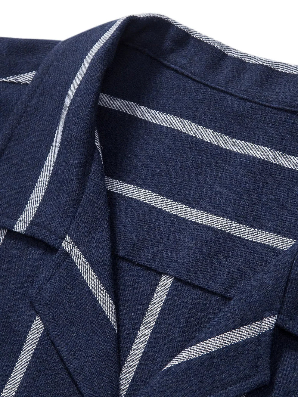 Completo da uomo composto da camicia e pantaloncini cubani a righe