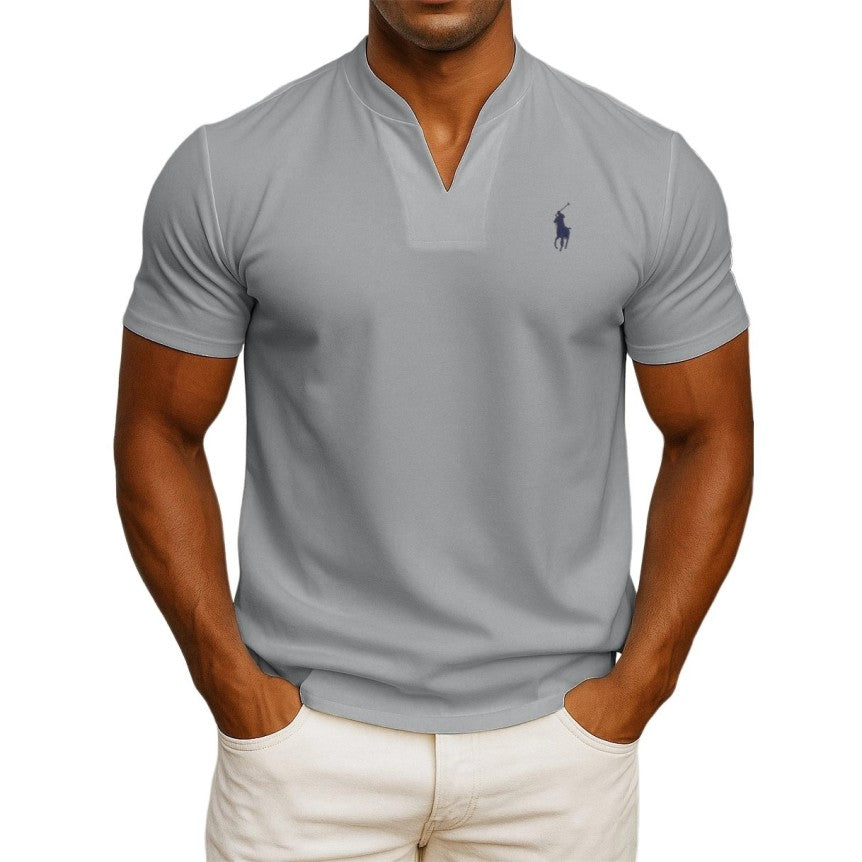 T-shirt casual chic RL da uomo – scollo a V