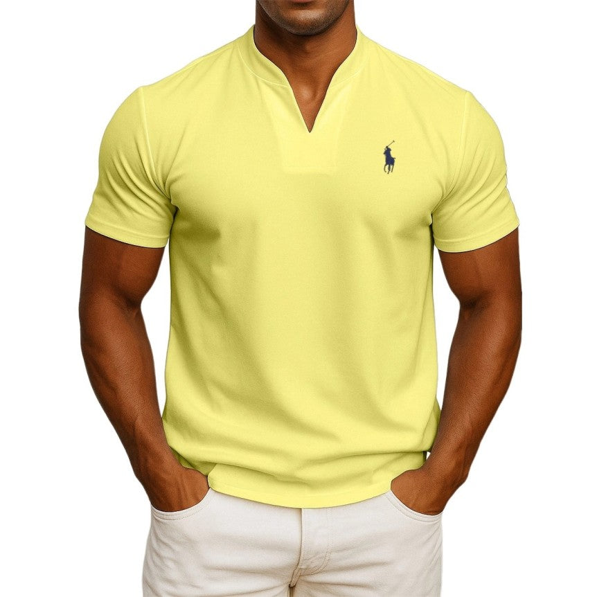 T-shirt casual chic RL da uomo – scollo a V