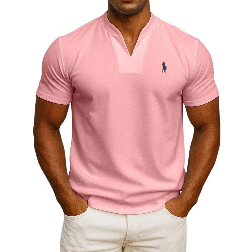 T-shirt casual chic RL da uomo – scollo a V